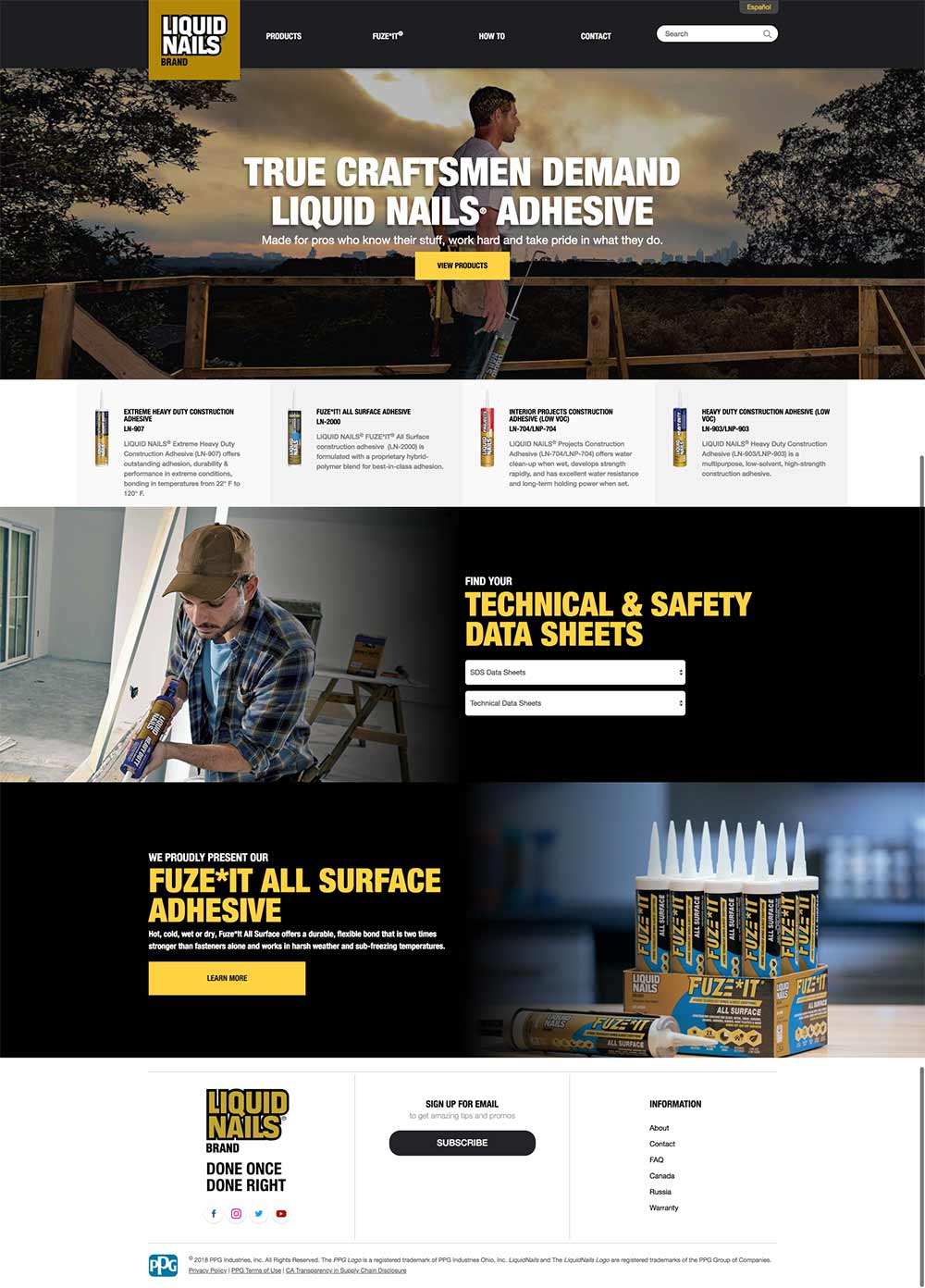 Liquid Nails Homepage